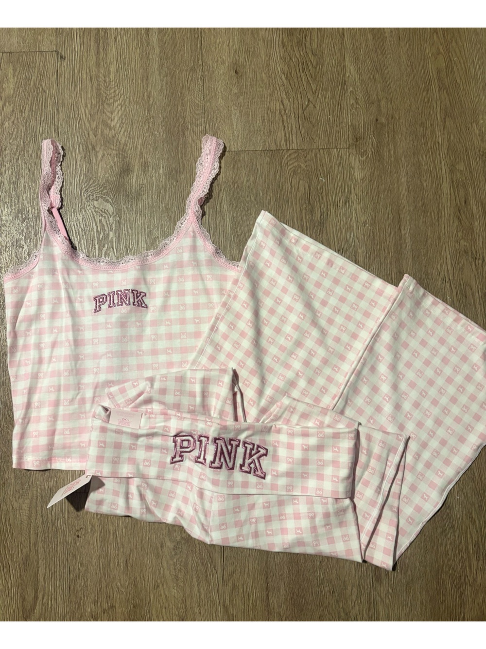 Victoria’s Secret pink X love shack fancy limited edition collab! Pink Gingham